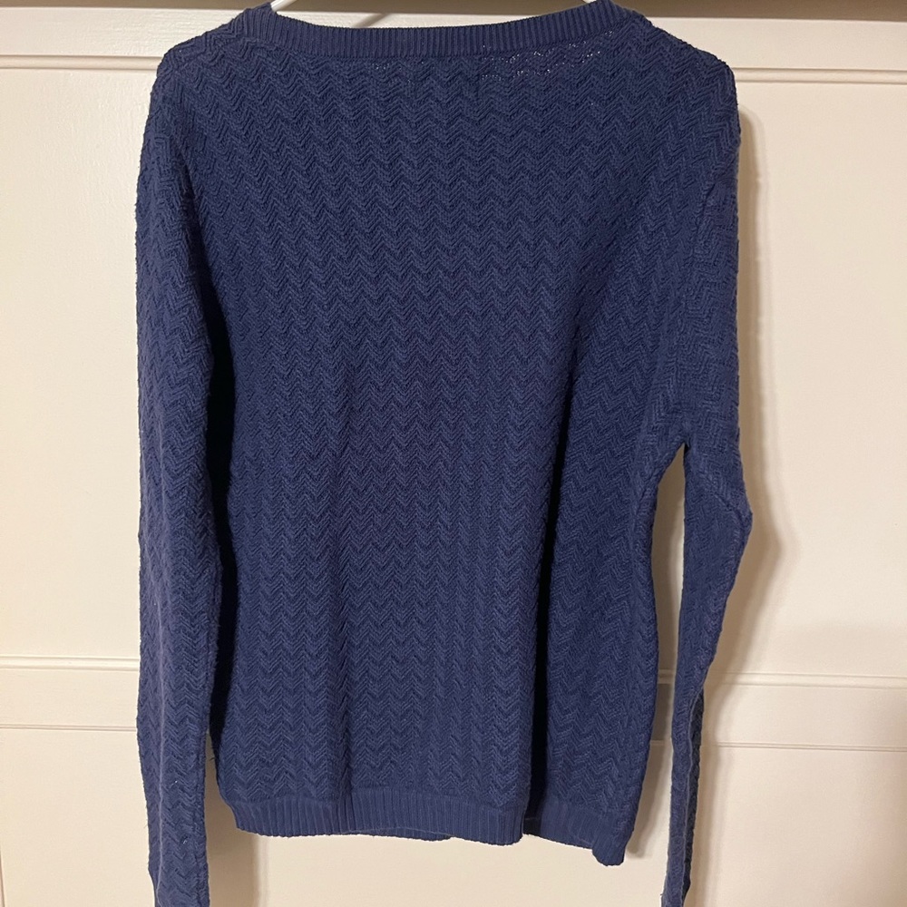 Gant Men’s wide neck blue sweater - size M